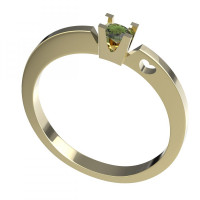 BG zlatý prsten s českým vltavínem   795