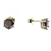 Серьги - модель JBS 12950 золотые с чешским гранатом